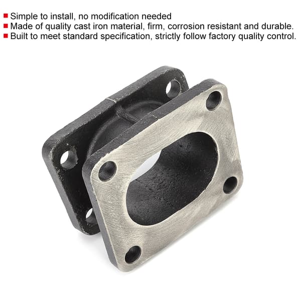 T3 til T4 Turbo Adapter 15 Grader Manifold Eksosflens Turbolader Tilbehør