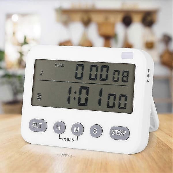 Hjem Køkken Timer Lydløs Vibrationsvækkeur Påmindelse White