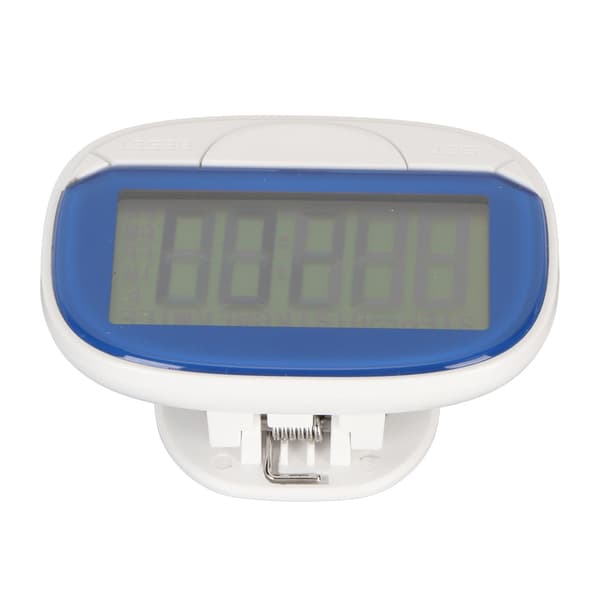 Distance Calorie Pedometer Large Screen Clock Display 2D Pedometer with Back Clip Multifunctional for Walking Running Blue