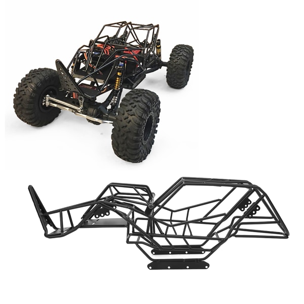 Svart Metall Sveise Rullbur Ramme Karosseri Chassis for Axial Wraith 1/10 Scale RC Bil
