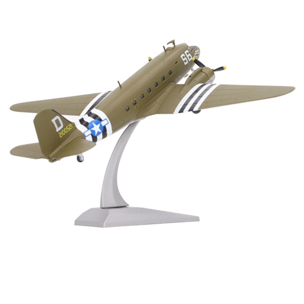 Flygplansmodell Leksak 1:100 C47 DC3 Alloy Simulated Transporter Display Model Plane