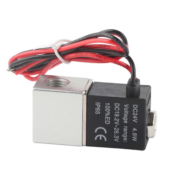 24V DC Rask Respons Elektrisk Magnetventil 2 Posisjon 2-veis Luft Vann Olje G1/4