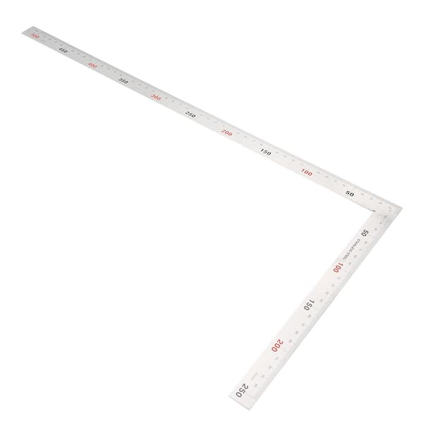 Vinkelmåler i rustfrit stål 500x250mm 90 grader (#02)