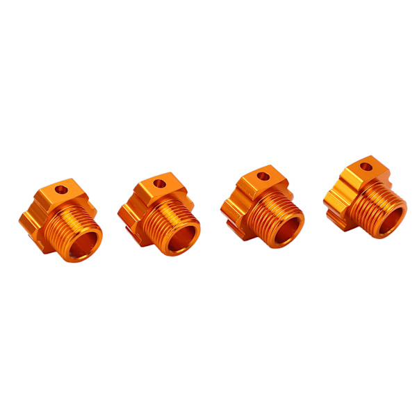 4 st RC Hex-kopplingar i aluminiumlegering, orange, hög hållfasthet, RC Hex-kombinator för ZD Racing 1/7 MX 07
