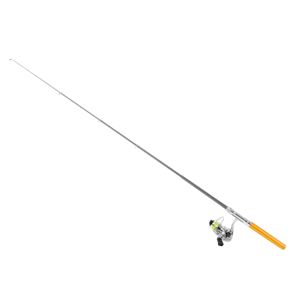 Bærbar Mini Penneformet Fiske Stang Lomme Teleskopisk Fiske Stang med Snelle WheelGold