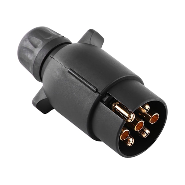 12V 7-polet elektrisk trailer stik N-type Plast 7-polet kabel stik Adapter Sort