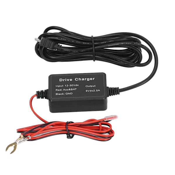 Dash Cam Hardwire Kit Hög säkerhet 24h övervakning för spegelkamera GPS Navigator Radar Detektor MICRO