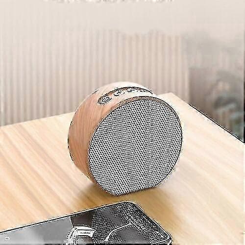 Träkorns trådlös Bluetooth-högtalare bärbar mini subwoofer stereohögtalare white