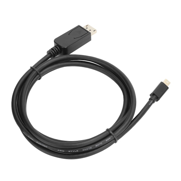 Mini DP til DP-kabel Svart ABS-plugg for OS X datamaskinnettverkskonverter 4K ved 60Hz 3 meter