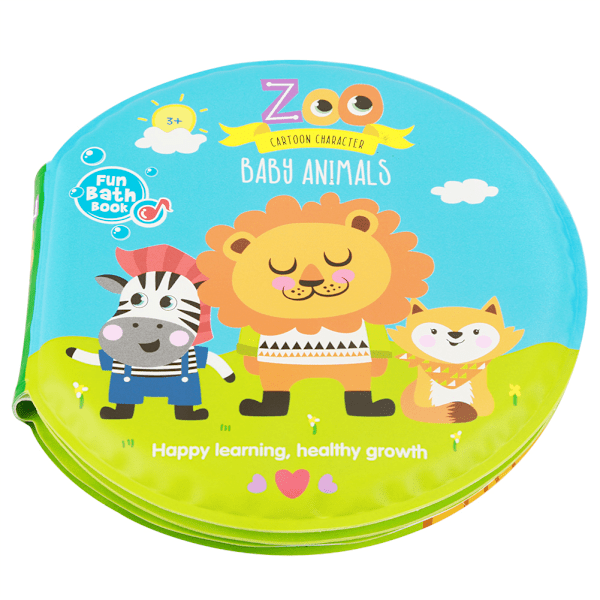 Vedenkestävä vauvan kylpyammeen kirja Zoo Animal Toy Simbadrum Varhainen opetuslelu