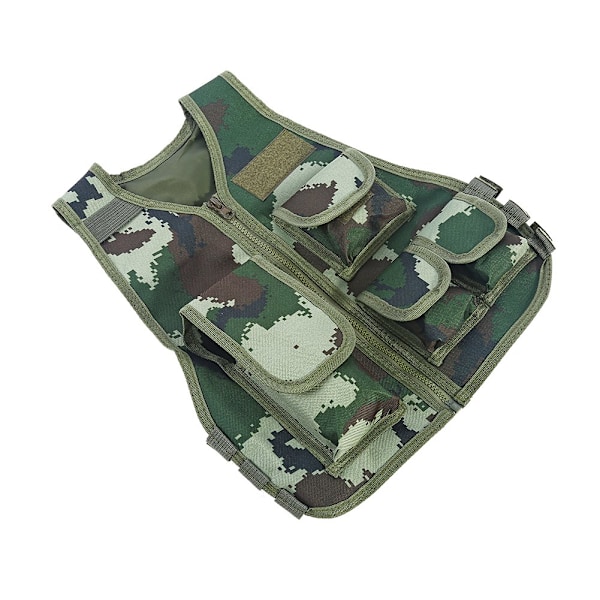 Lämpöiset lasten kamouflageliivit ulkoilun ja leikkien varten (Jungle Camouflage S)
