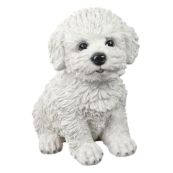 Kreativ hundefigurstatue til stueindretning White