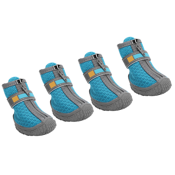 Små Hvalpe Sko Letvægts Udendørs Åndbar Anti-Slip Støvler Kæledyrstilbehør (Lake Blue (9-Huls Net) Størrelse 1)