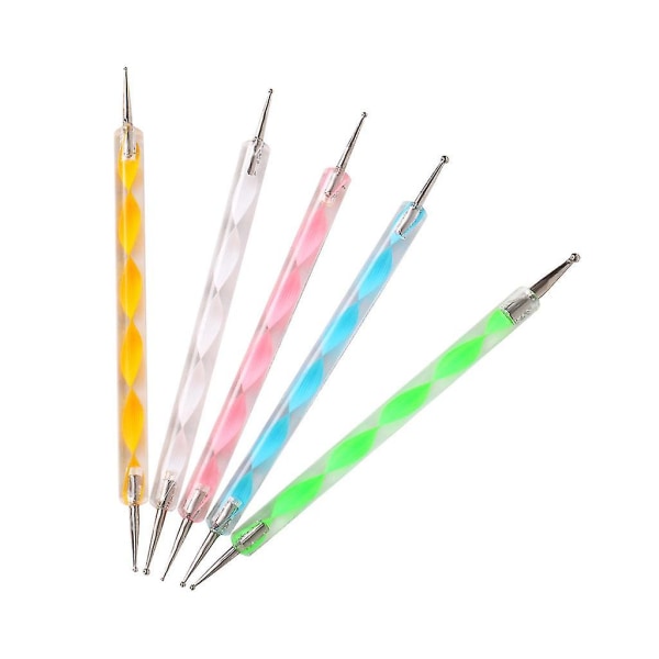 10 stk/sett Nail Gel Kit Nail Art Decoration Dotting Pen Manikyr Art Brushes Tool