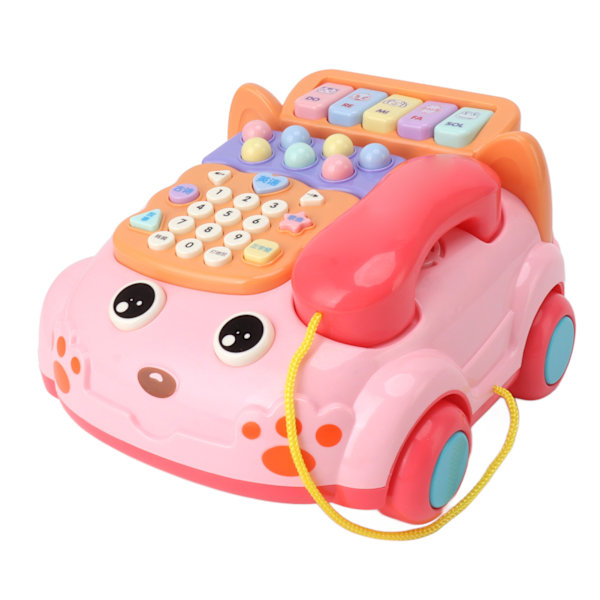 Baby puhelinlelu piirretty musiikilla Valot Lapset Leikki Puhelin Vanhempi Lapsi Interaktiivinen Opettava Kiina Englanti Kaksikielinen lelu Pinkki