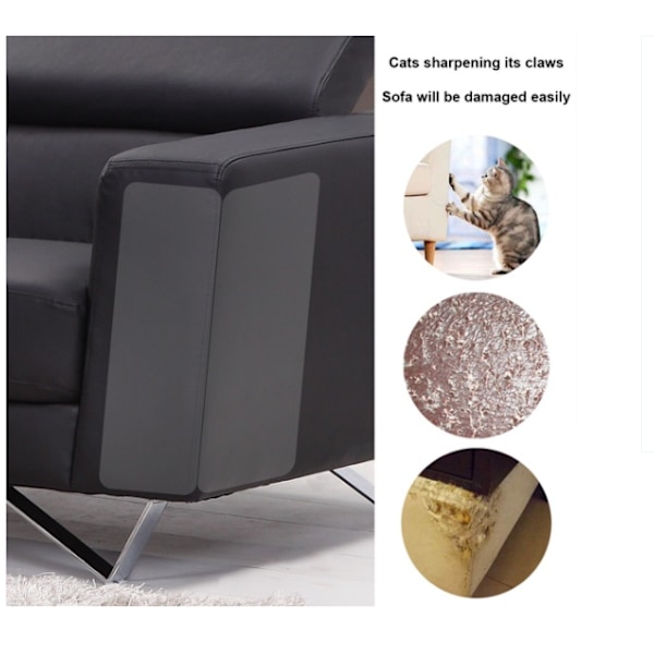 PVC Plast Cat Scratching Guard Dörr Pet Cat Möbel Pad Protector Repmatta