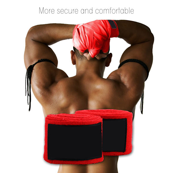 Voksne 1 par elastiske håndbindinger Håndindpakning til boksning Kickboksning Muay Thai (rød)