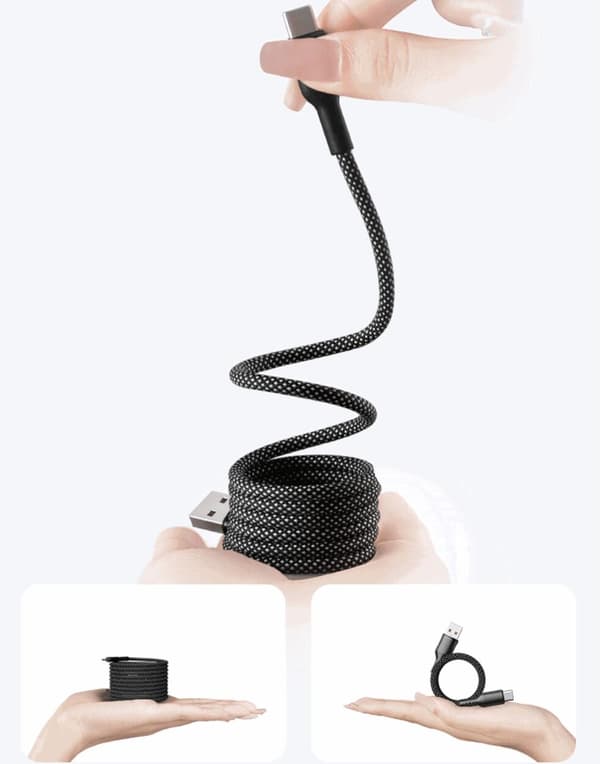 MagnoLoop – Smart magnetisk laddningskabel svart Black one size