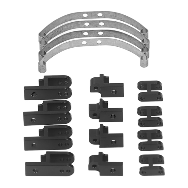 RC bladfjäderupphängning aluminiumlegering bladfjäderupphängningsstång Passar för WPL B4 24 1/16 RC bil svart