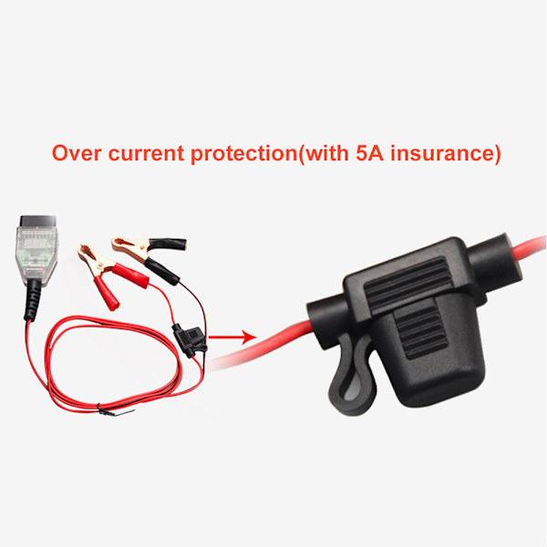 Muistin säilyttäjä OBD-akkuvuotoilmaisin Autodiagnostiikkatyökalu 2 leikkurilla