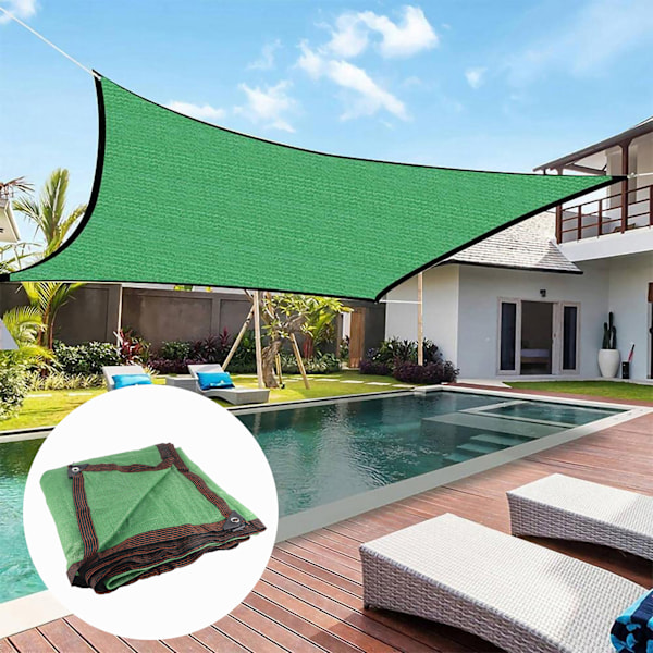 Solskydd Segel Andas Farbic Canopy Markis Skydd Rektangel UV Block Canopy för uteplats Bakgård Gräsmatta Trädgård Grön 2x4m / 6,6x13,1ft