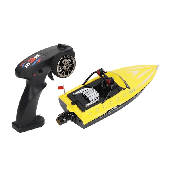 RC Boat Laddningsbar El Cool Utseende Anti Collision 80m Fjärrkontroll Båt för vuxna Barn Gul