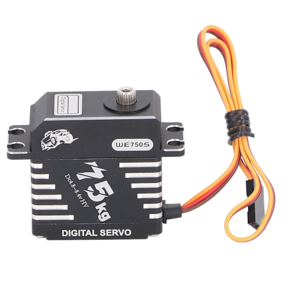 75KG digital styrservo 180 graders kontrollvinkel vattentät fullmetallkugghjulsborstlös servo med 25T servoarm för 1/10 1/8 1/5 RC bilrobot