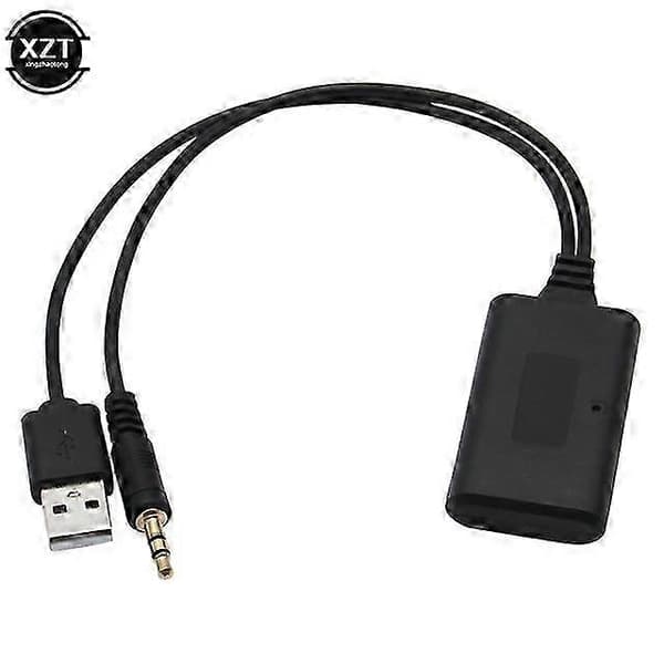 Bluetooth 5.0 bilstereo-adapter for E90 E91 E92 E93 - USB- og 3,5 mm AUX-inngangsmottakerkabel Musta