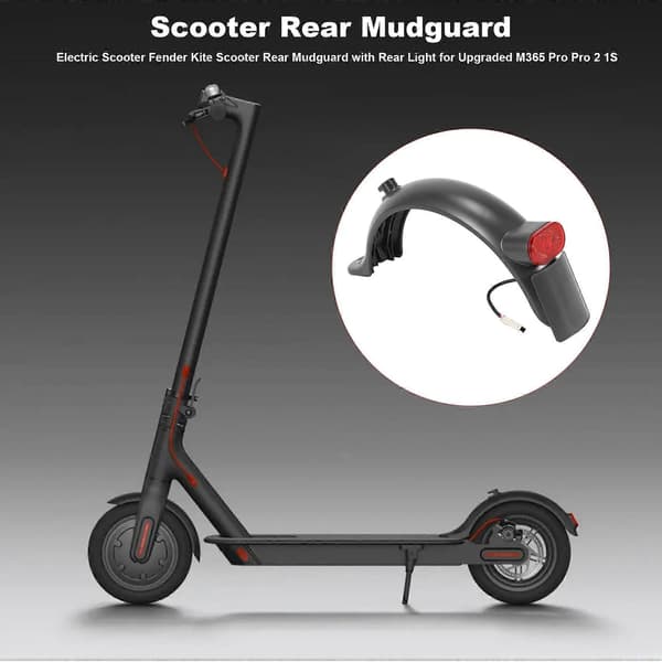 El-scooter Bagskærm til scooter med baglygte