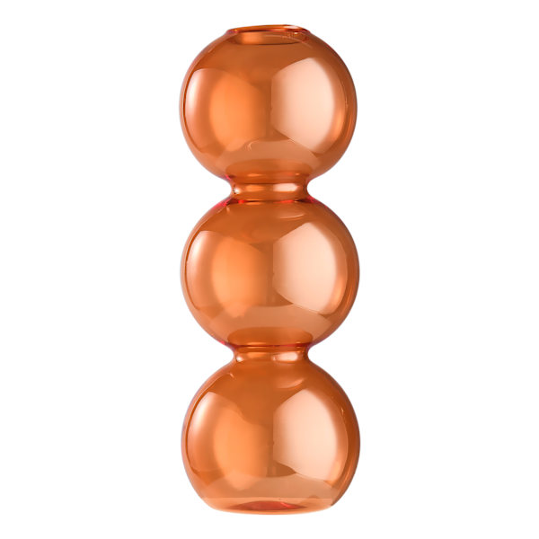 Kuplilasi Vaasi Keltainen Makeat 16,4×6cm 2,5cm Suu Kupla Kolme Palloa Kukkakulho Pöydälle
