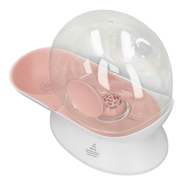 Vattendispenser för husdjur Snigelform Automatisk Transparent 2,8L Dricksfontän med stor kapacitet för hundar Katter Rosa