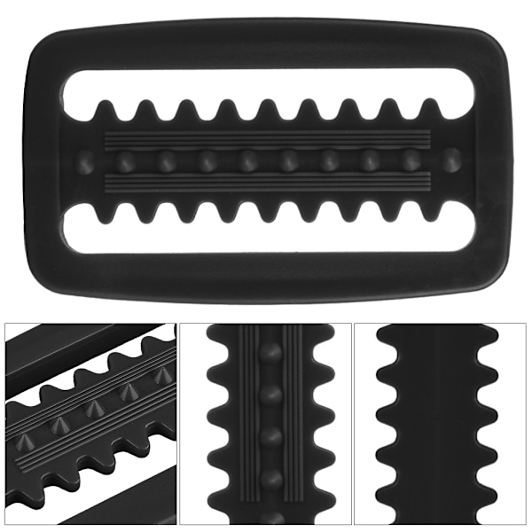 2ST Heavy Duty ABS Letvægts Glide Spænde Rem Bælte Holder Dykkeudstyr Sort