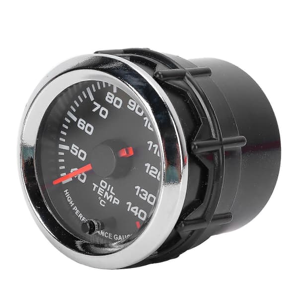 Olietemperaturmåler 52 mm/2,0 tommer 40140-display 7 farver baggrundsbelysning sort urskive til 12V-biler