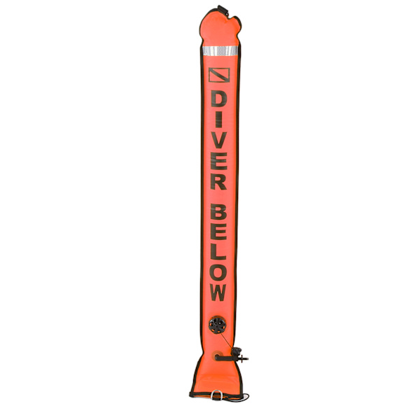120x15 cm Dykning Ytmarkeringsboj Hög synlighet Uppblåsbar Ytmarkör Signalrör Orange Röd