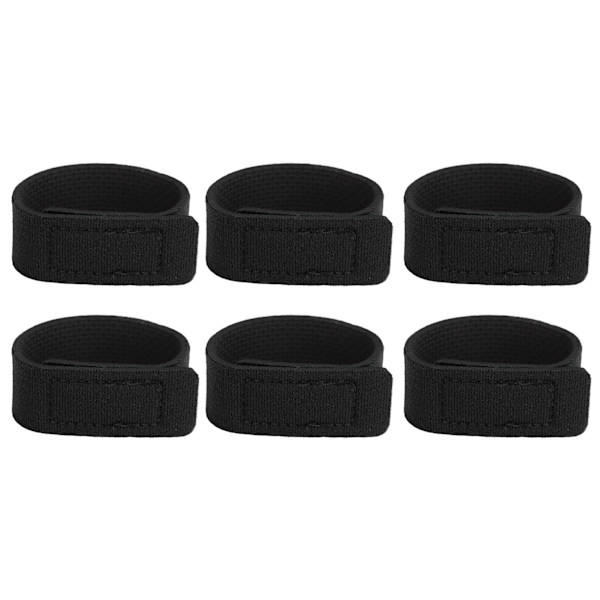 10 stk Fiske Stang Beltebånd Elastiske Remmer Fiskeutstyr Bånd Kabelbete Casting Spinning Fluestang Stangbånd Holder Svart