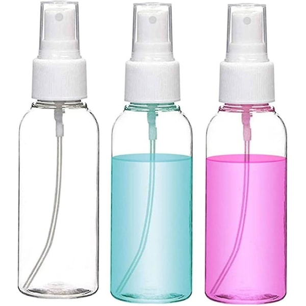 30 stykker klare sprayflasker Plast fin tåke sprayflasker Gjenfyllbar flaske for rengjøring, reise, 50 ml
