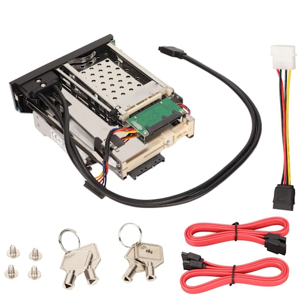 3,5 tum SATA intern hårddiskfack 2,5/3,5 tum Dual USB3,0 Upp till 6 Gbps Hot Swap-fack utan design SATA HDD-monteringsfäste