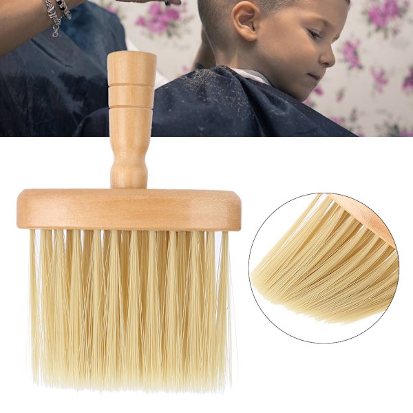 Nacke Ansikte Duster Borste Salong Hårrengöring Trä Sweep Brush Hårklippning Frisörverktyg