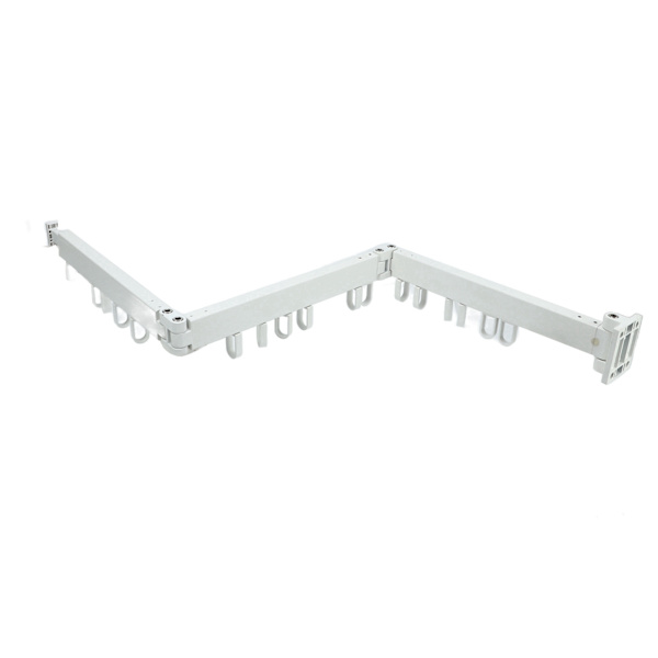 Wall Clothes Drying Rack Retractable Space Saving Rotating Ring Simple Clothes Hanger for Balcony Laundry Room White Three-Fold