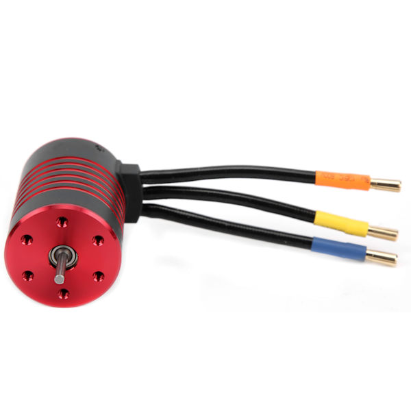 3650 4500KV Harjaton Moottori Metalli RC Moottorin Vaihto 1/10 RC Autoon Musta Punainen