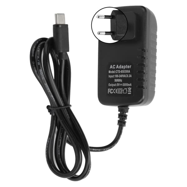 Nätadapter för Raspberry Pi 4B 5V 3A Typ-C Laddare Datortillbehör 100-240V (EU-kontakt)