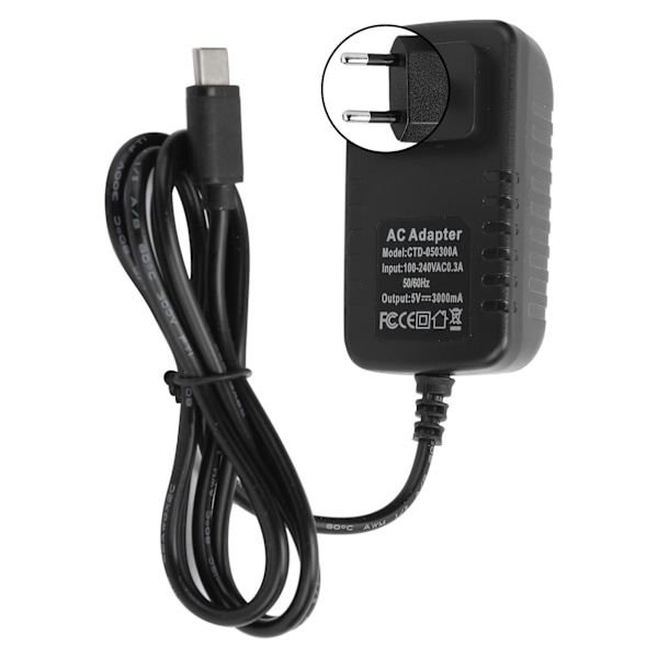 Virtalähde Raspberry Pi 4B:lle, 5V 3A, Type-C-liitäntä, Virtasovitin, Tietokoneen tarvikkeet, 100-240V (EU-pistoke)