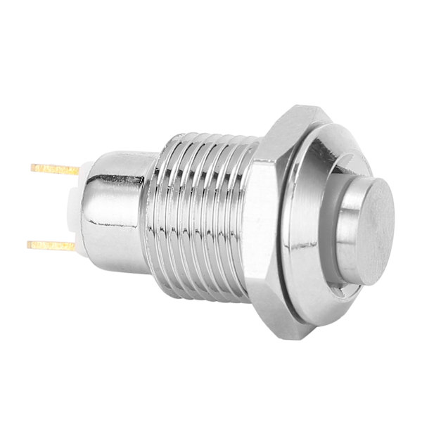 10mm Trykknap Startkontakt Rustfrit Stål Vandafvisende Momentan Trykknap 3V