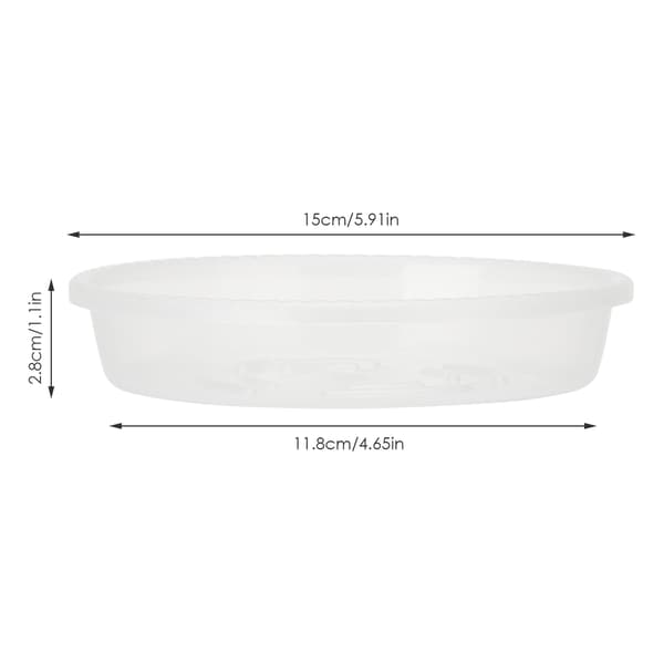 Transparent 5-pack Blomkrukbrickor - 15cm Ytterdiameter, 11.8cm Innerdiameter