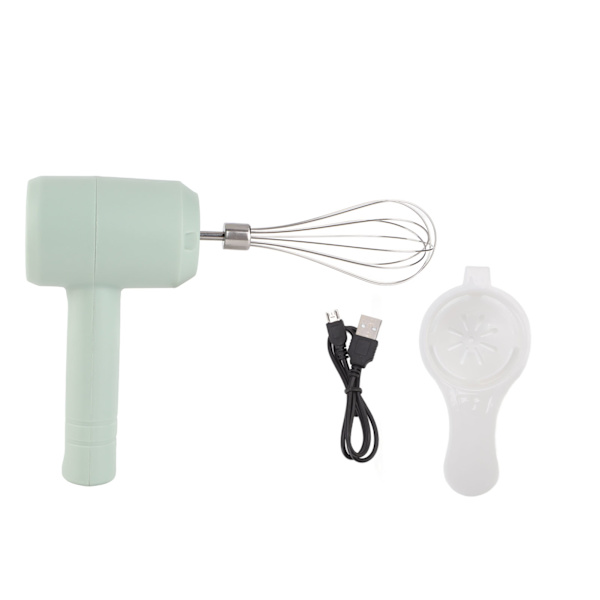 Elektrisk handmixer Automatisk USB-uppladdningsbar bärbar sladdlös handmixer för bakning av tårta Äggkräm ljuscyan