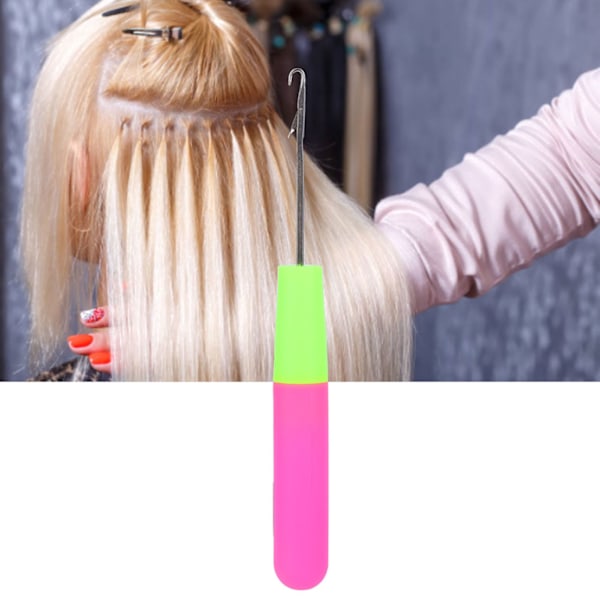Virkad spärrnål Nålar Hårförlängning Flätning Hantverk Skill Tool Kit M
