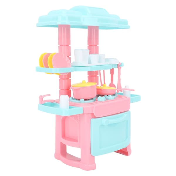 48 PCS Kitchen Toy Set Integrated Realistic Interesting Immersive Smooth Edges Interactive Play Kitchen Set for Pretend Play