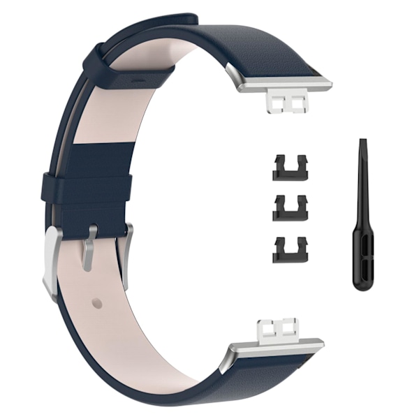 Smartklokke Lærreim Byttebånd Blå Smartklokke Armbåndsrem for FIT Klokker