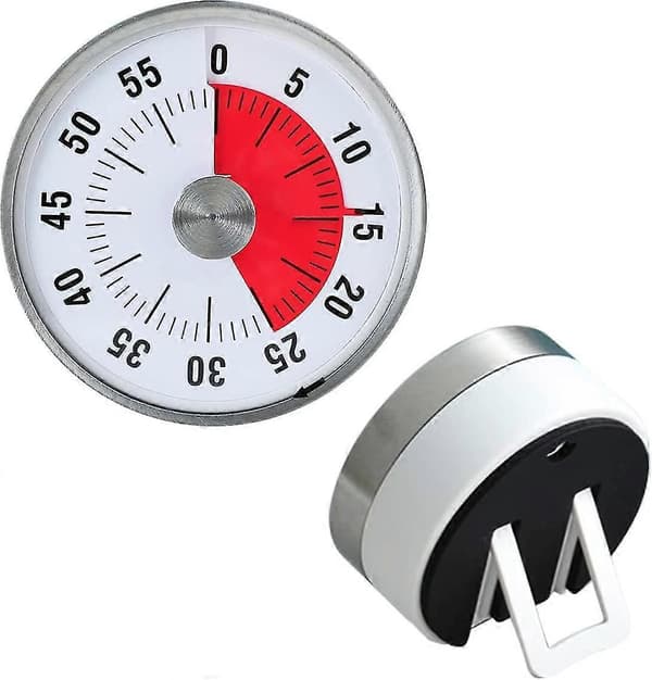 Magnetisk køkkentimer til børnemadlavning 60 minutter mekanisk visuel nedtælling