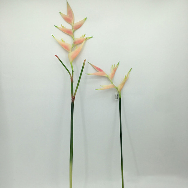 2 stk Kunstige Blomster Tropisk Imitationsplante Blomst til Festdekorationer Orange Rød